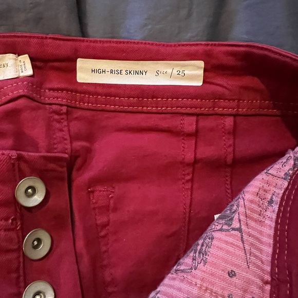 NWOT Pilcro Button-Fly Skinny Jeans - Picture 3 of 5